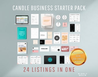 Candle Branding Kit, Business Starter Kit für die Kerzenherstellung, Digitales Paket zur Kerzenherstellung, Zubehör und Werkzeuge zur Kerzenherstellung