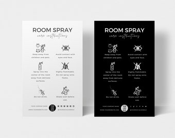 Szablon karty pielęgnacji odświeżacza powietrza, instrukcje pielęgnacji odświeżacza powietrza do pomieszczeń do druku, edytowalne instrukcje pielęgnacji odświeżacza powietrza w sprayu, przewodnik bezpieczeństwa w sprayu