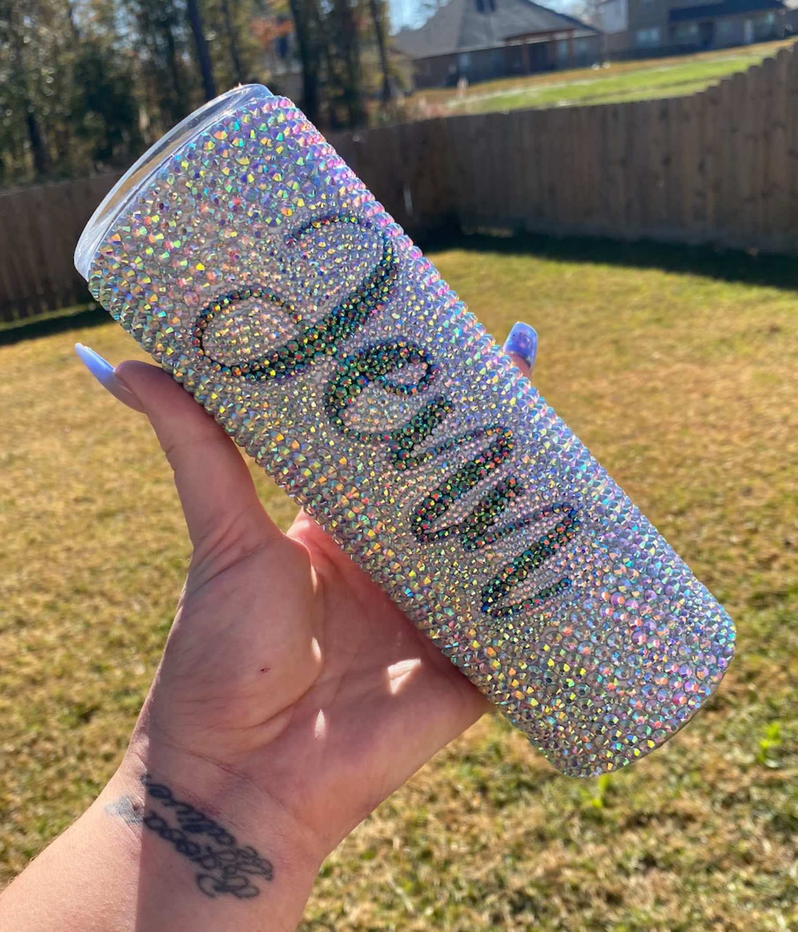 Bling tumbler Custom bling Personalized 20oz 30oz Etsy