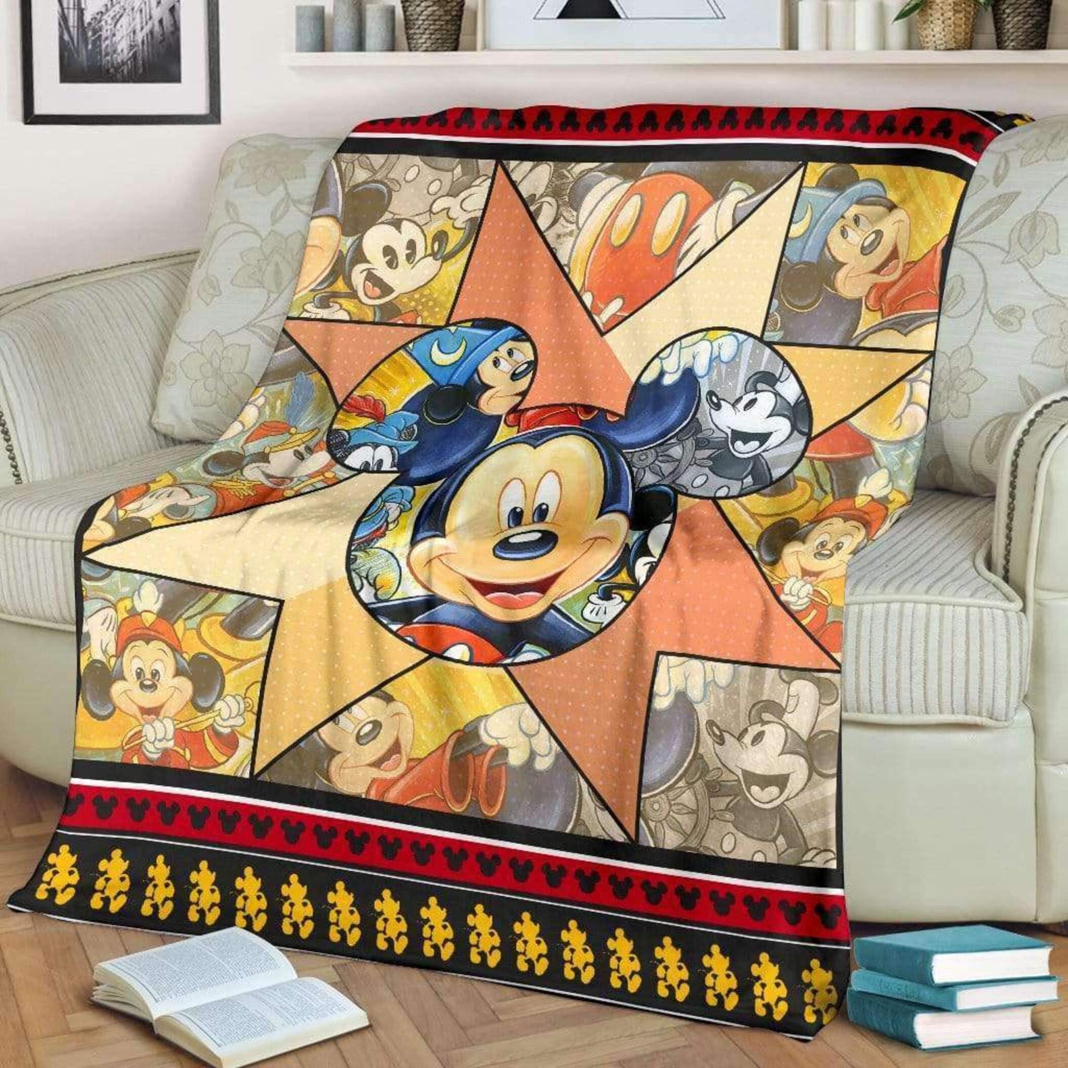 Mickey Vintage Disneyland Blanket We Are Never Too Old For Etsy