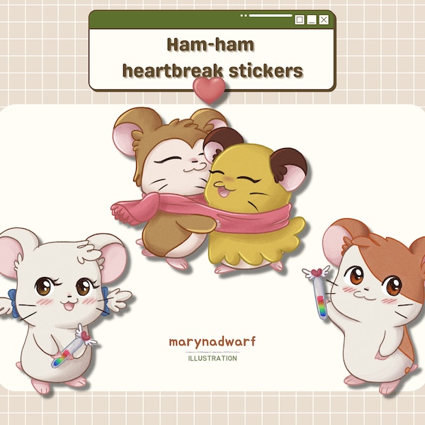 HAMTARO Ham, Ham, Heartbreak! - Stickers