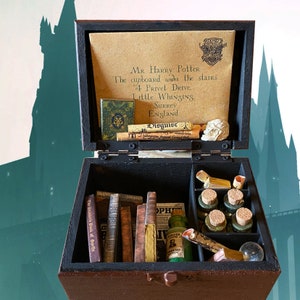 Harry's Little Trunk with personalised letter and potions Handmade gift, perfect for Potter collectors image 2