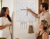 White Magnetic Word Game Board: Modern Metal Wall Art
