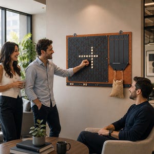 Magnetic Wall Word Game - Modern Family Fun Art Decor