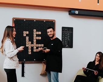 Giant Magnetic Game Wall Art - Mega Words Wall Decor, Giant Magnetic Board for Wall , Wall Game, Gameroom Decor, Gameroom Wall Games