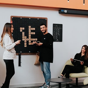 Giant Magnetic Game Wall Art - Mega Words Wall Decor, Giant Magnetic Board for Wall , Wall Game, Gameroom Decor, Gameroom Wall Games