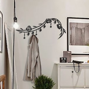 Modern Coat Rack - Wall Mount Coat Rack , Modern Wall Hook, Metal Wall Art, Modern Wall Art, Wall Hooks, Coat Rack Wall Mounted, Home Decor