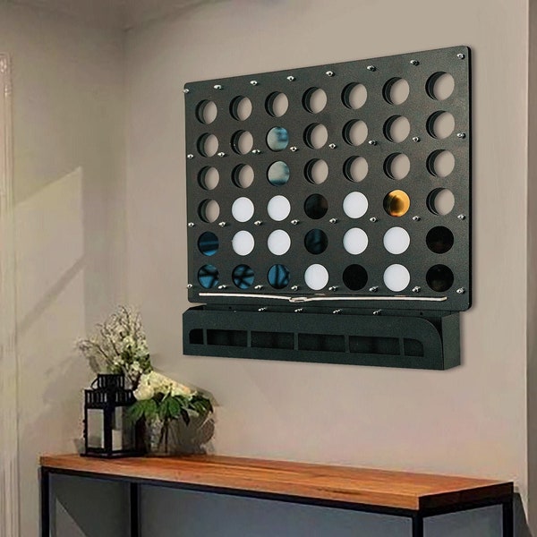 Metal Wall Connect Four Game Board - Connect Four Game, Connect Four Giant Game, Connect four for Wall, Metal Wall Art, Connect 4 Game Board