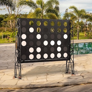 XXL Metal Four in a Row Game, Giant Indoor Outdoor Family Fun