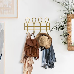 Modern Wall Hooks - Modern Coat Rack , Coat Rack Wall Mount, Wall Mounted Modern Coat Rack, Metal Wall Art, Metal Wall Decor, Home Decor