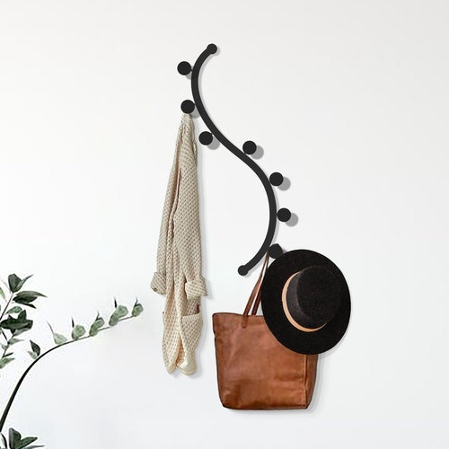 Modern Coat Rack Minimalist Wall Art Wall Hooks Minimalist Etsy
