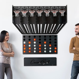 Giant ConnectBall Wall Games - Gameroom Decor , 4 in a row Basketball Game,Office Wall Art, Four in a row Basketball Game, Gameroom wall Art
