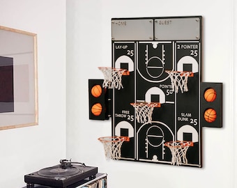 All-Star Basketball Hoop Wall Decor - Basketball Gifts, Basketball Hoop, Basketball Hoop Wall Decor, Man Cave Decor,Metal Wall Art, Man Cave