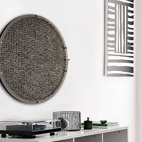 Labyrinth Wall Game Metal Wall Games Metal Wall Art Metal Etsy
