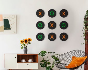 Magnetic Tic Tac Toe Metal Wall Games - Home Decor, Magnetic Games, Wall Art, Metal Wall Art, Metal Wall Decor, Housewarming Gift, XOX Games