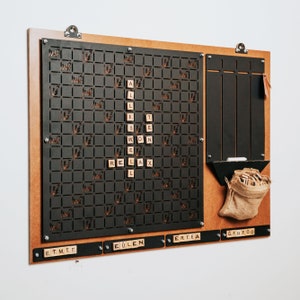 Wall Scrabble Game Board Scrabble for Wall, Wall Decor, Metal Wall Art,Housewarming gift,Office Wall Decor,Home Decor, Livingroom Wall Art image 5