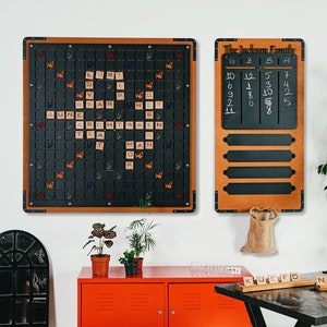 Giant 4ft x 6ft Magnetic Word Tiles Board with Chalkboard - Magnetic Board Game , Giant Wall Game, Gameroom Decor, Giant Gameroom Wall Art