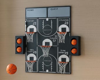 All-Star Basketballkorb-Wanddekor - Spaß-Wohnkultur, Familiennachtspiele, Spielzimmer-Wandkunst, Einzigartiges Wandspiel, Einzigartige Wanddekoration