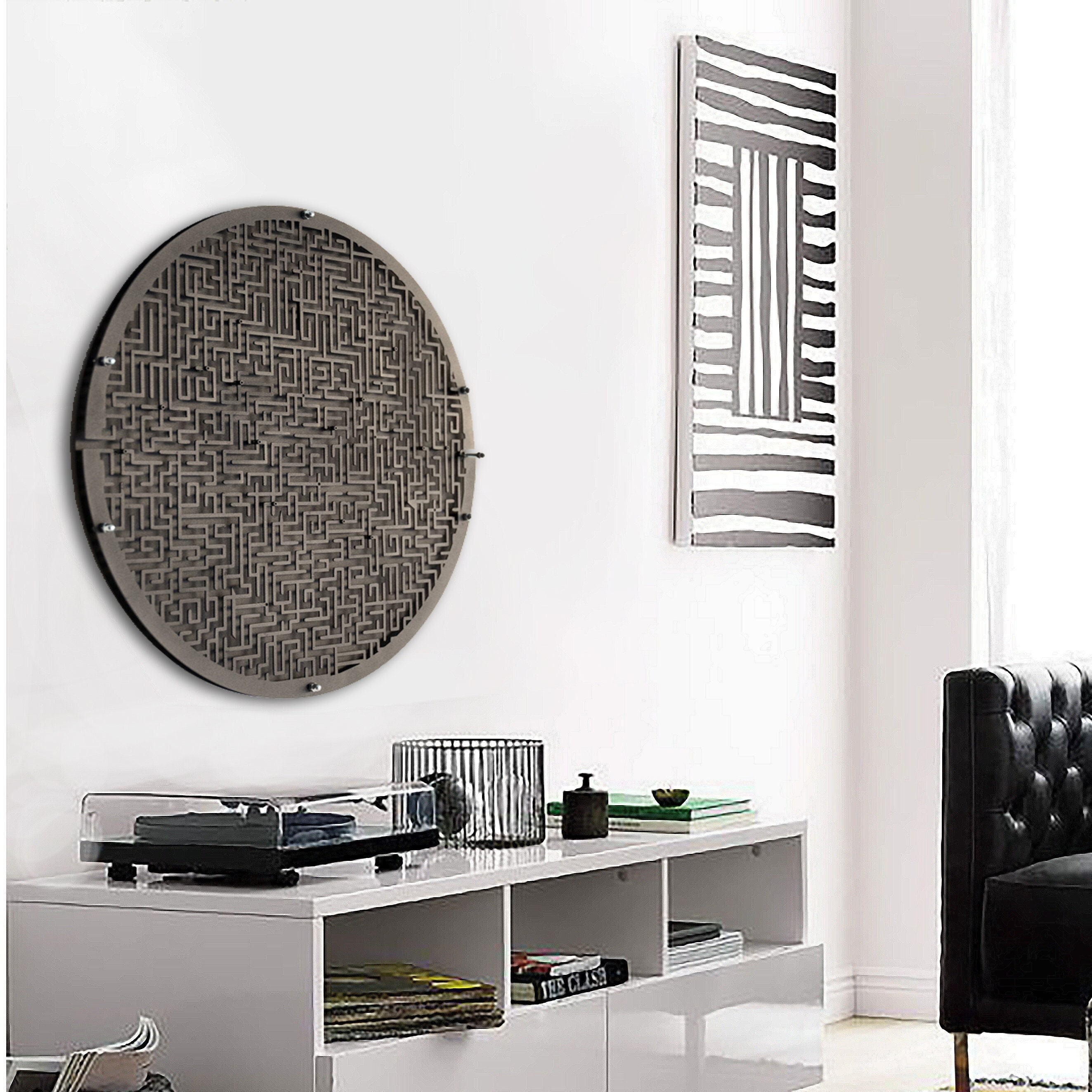 Labyrinth Wall Game Metal Wall Games Metal Wall Art Metal Etsy