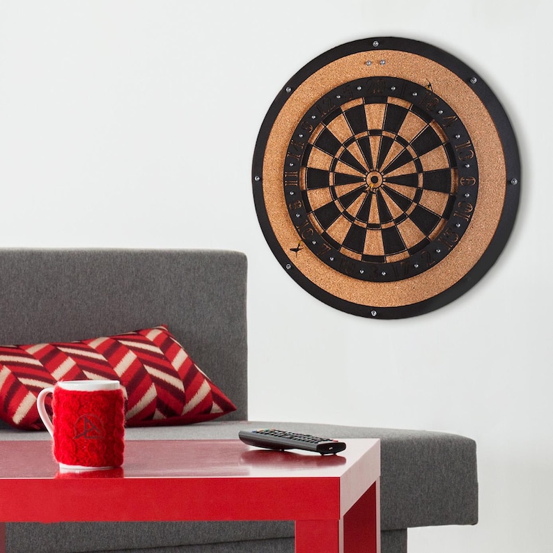 Dartbordmuurkunstspel: handgemaakt binnendecor voor gameroom afbeelding 8