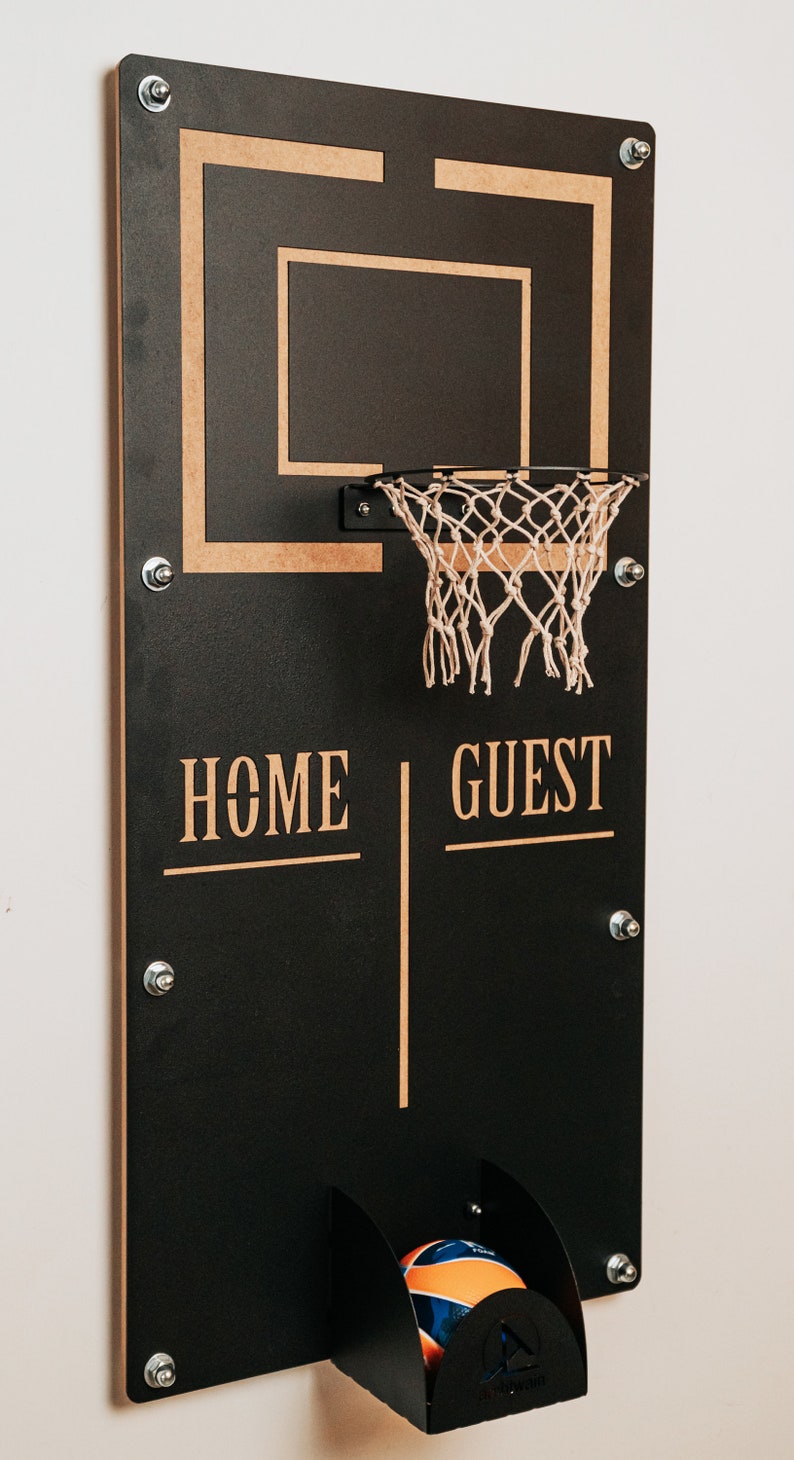 Basketball Hoop Wall Art Metal Wall Art Man Cave Decor Etsy