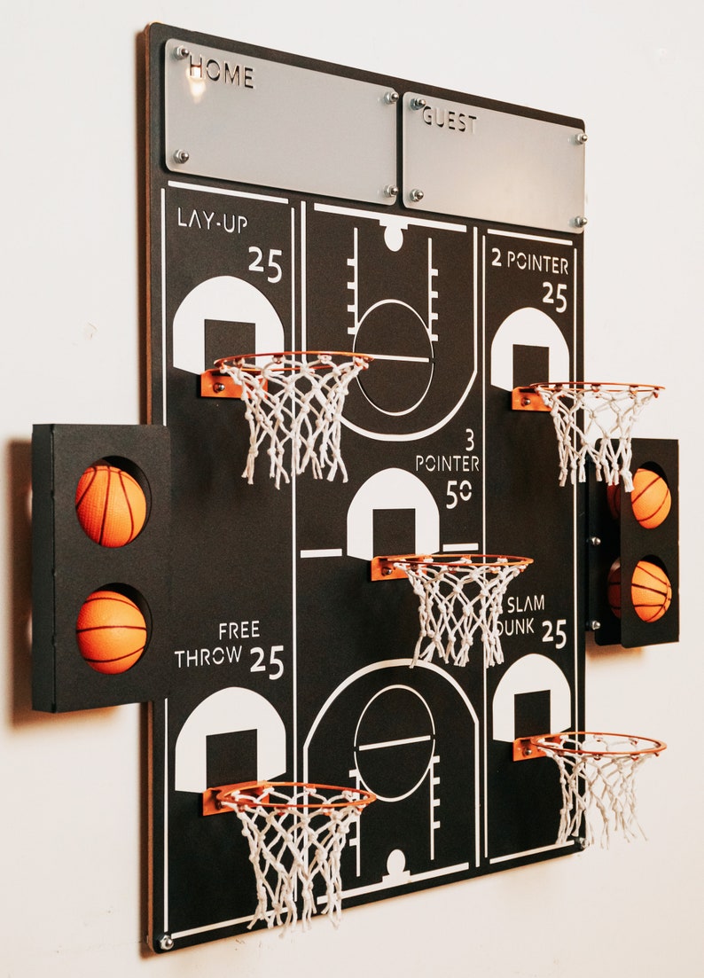 All-Star Basketball Hoop Wall Decor Basketball Gifts, Basketball Hoop, Basketball Hoop Wall Decor, Man Cave Decor,Metal Wall Art, Man Cave image 7