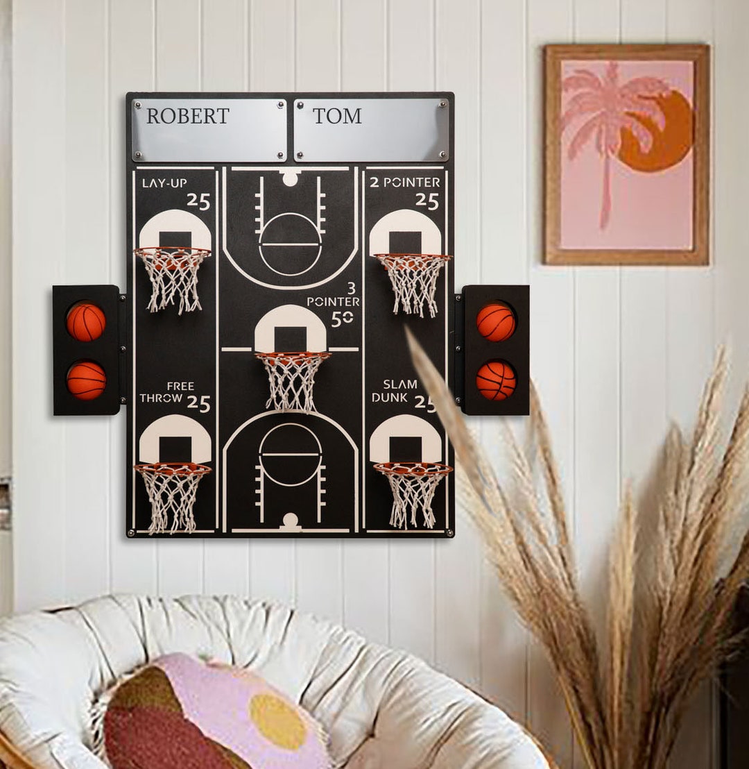 All-star Basketball Hoop Wall Decor Custom Name- Basketball Gifts