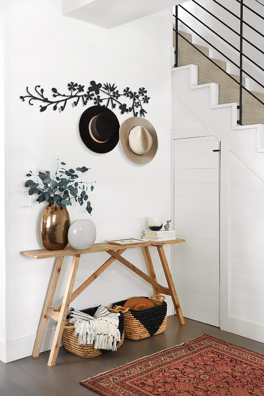 Wall Mount Coat Rack Nature Coat Rack , Modern Coat Rack , Metal Wall