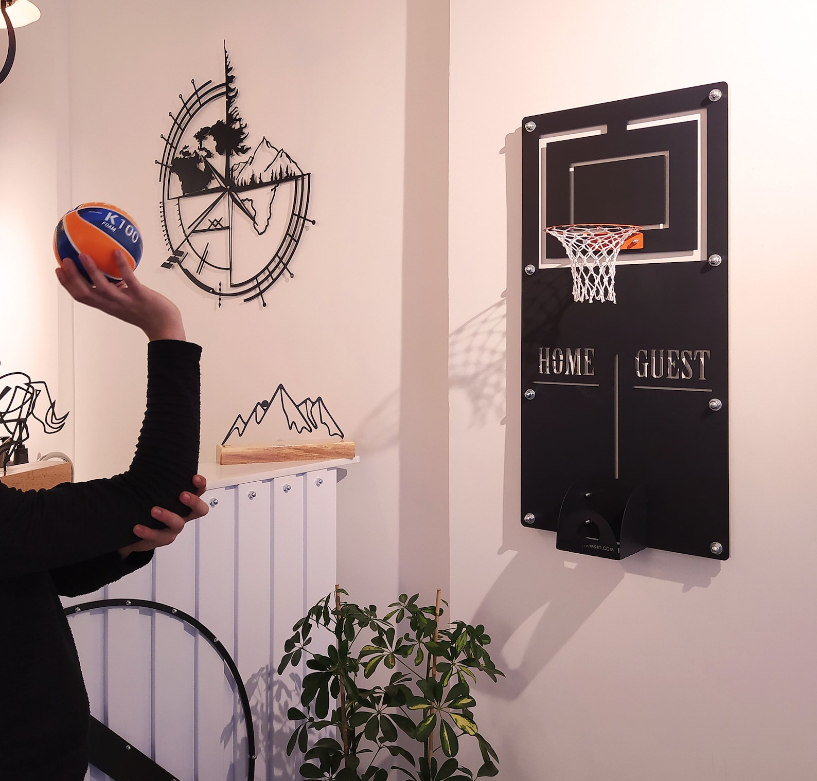 XL Basketball Hoop Wall Decor Metal Wall Art Wall Decor Etsy