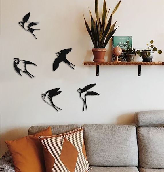 Birds Metal Wall Art Birds Wall Decormetal Bird Artmetal Etsy