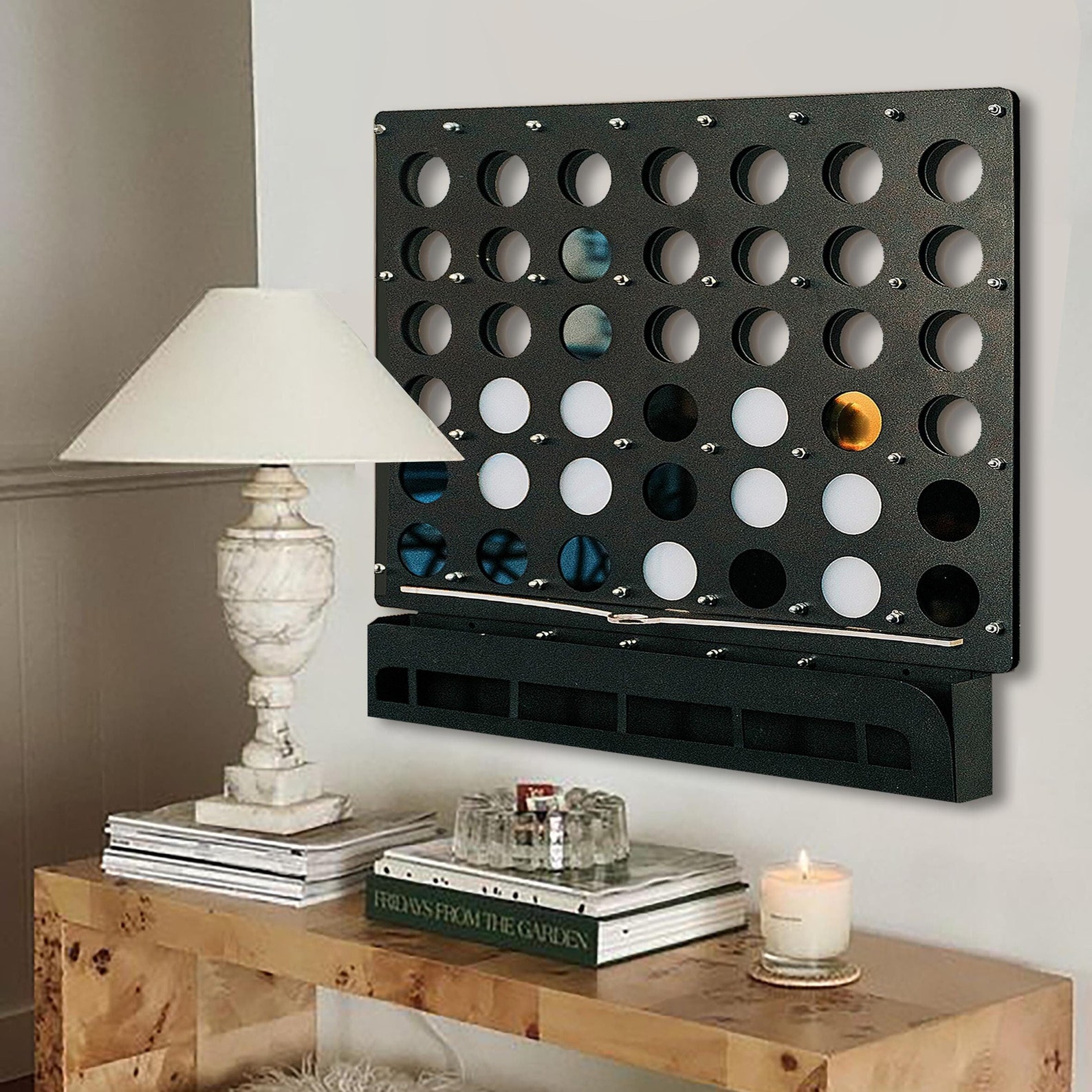 Interactive Wall Art Game - Connect Four in a Row Wall Game, Oversized ...