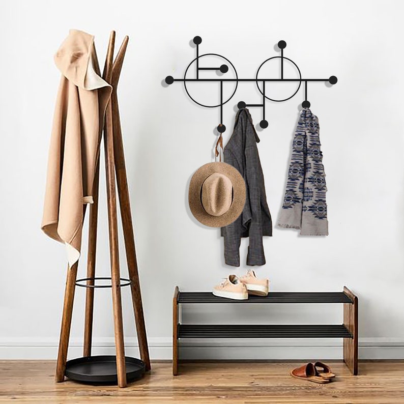 Coat Rack Wall Mount Modern Coat Rack Housewarming Gift Etsy