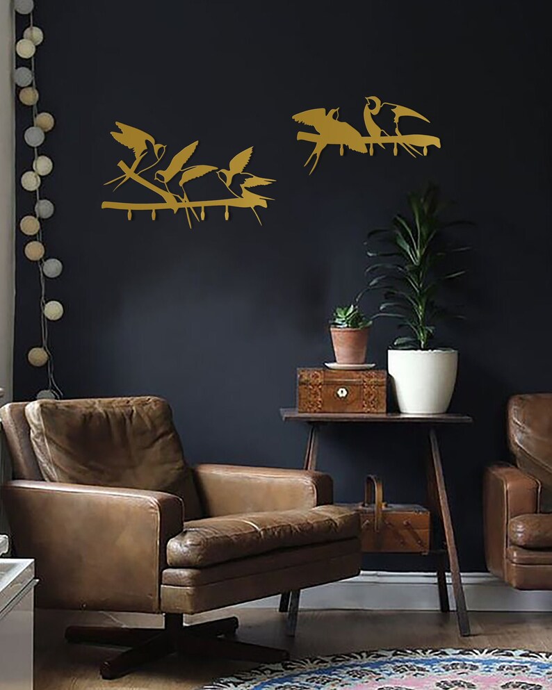 Modern Coat Rack Birds Coat Rack Wall Mouınted Birds Metal Etsy