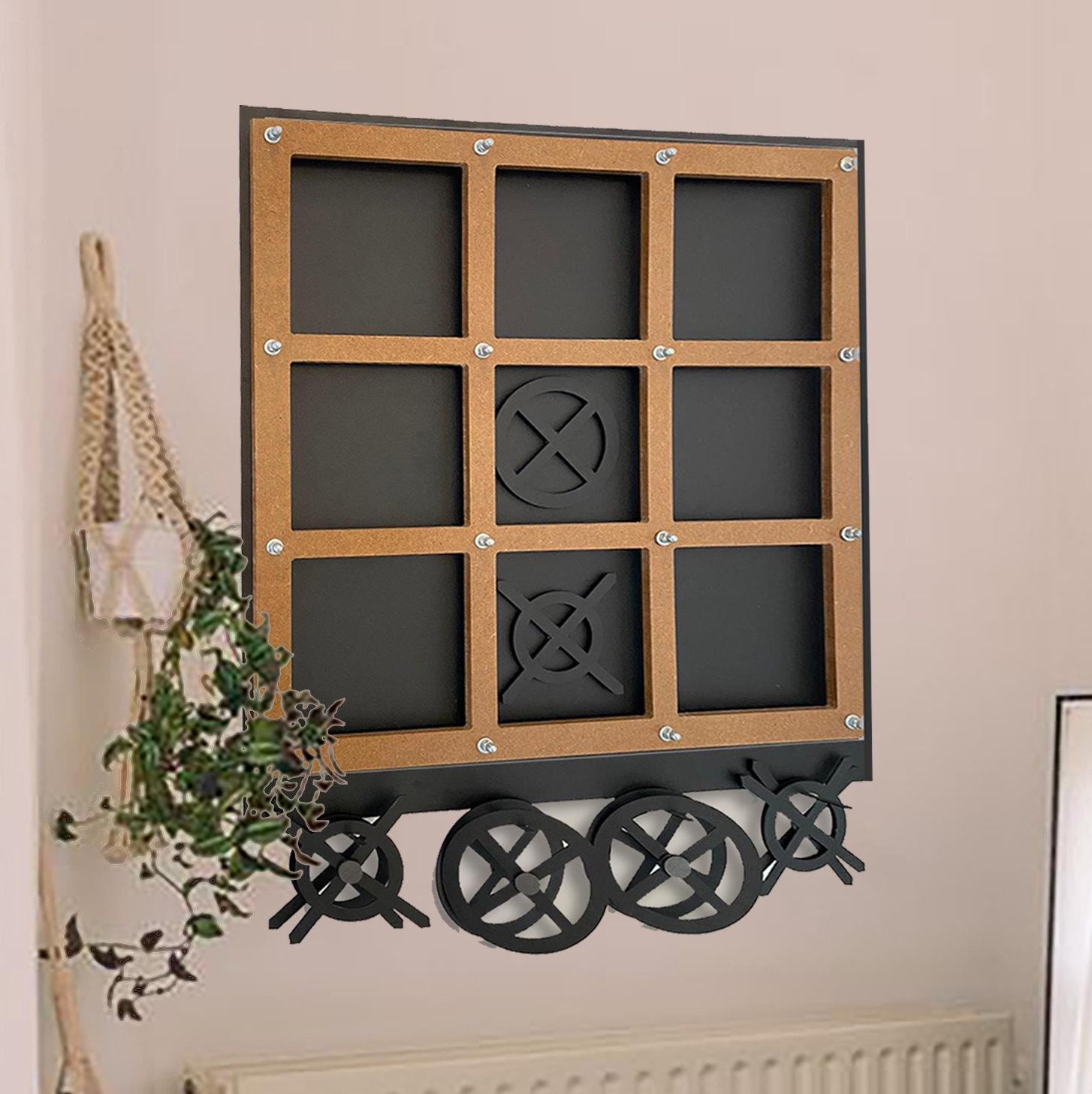 Magnetic Tic Tac Toe Wall Decor: Modern Gameroom Art - Etsy