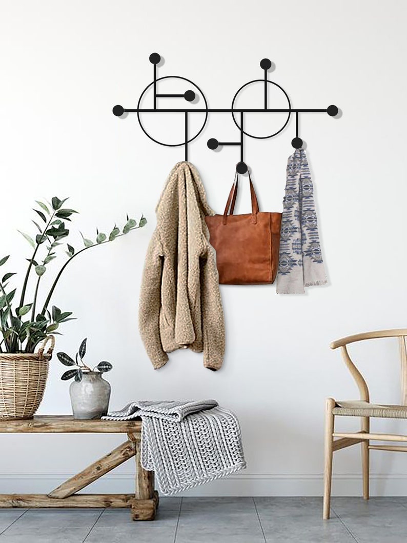 Coat Rack Wall Mount Modern Coat Rack Housewarming Gift Etsy