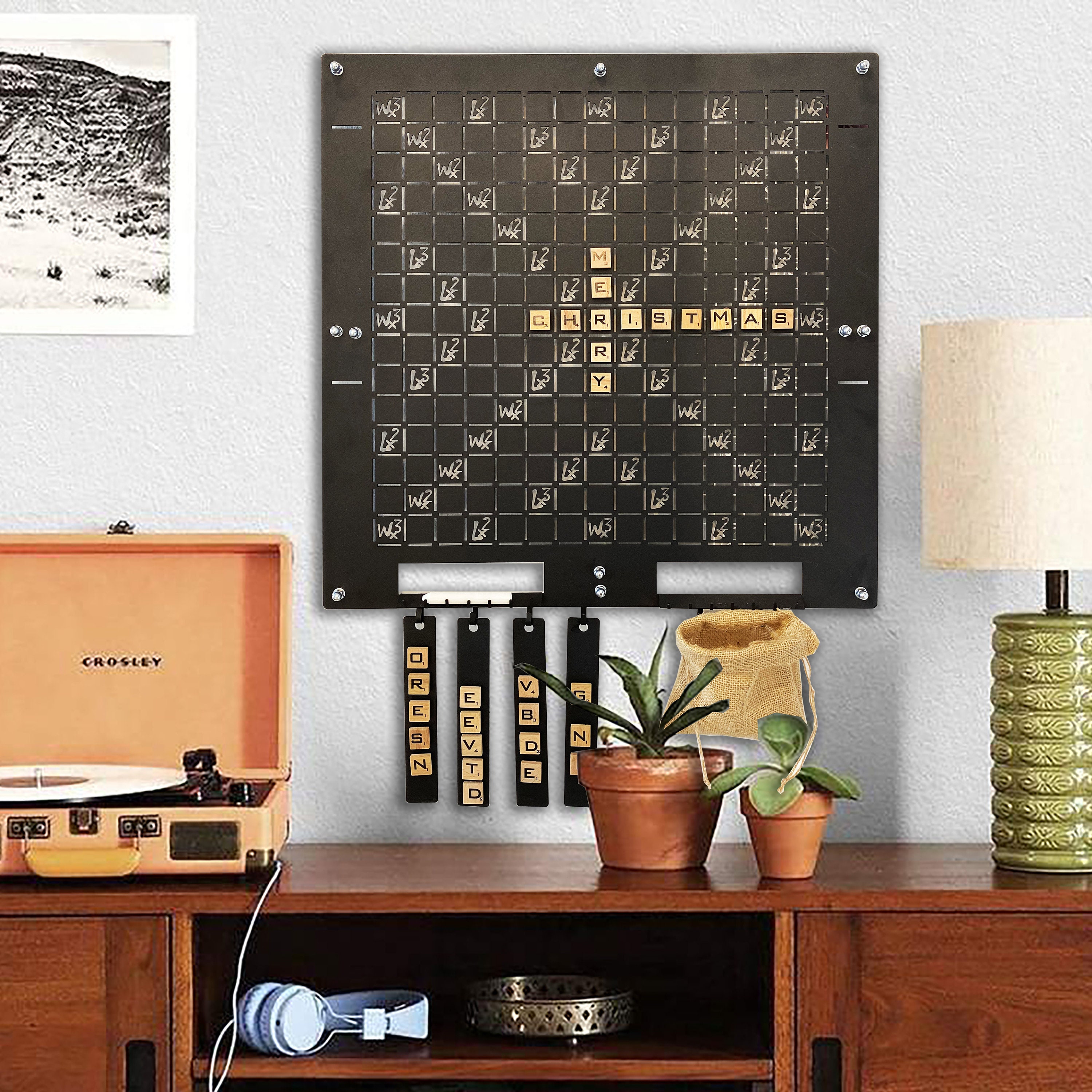 Metal Wall Scrabble Board Metal Wall Decor Housewarming Etsy