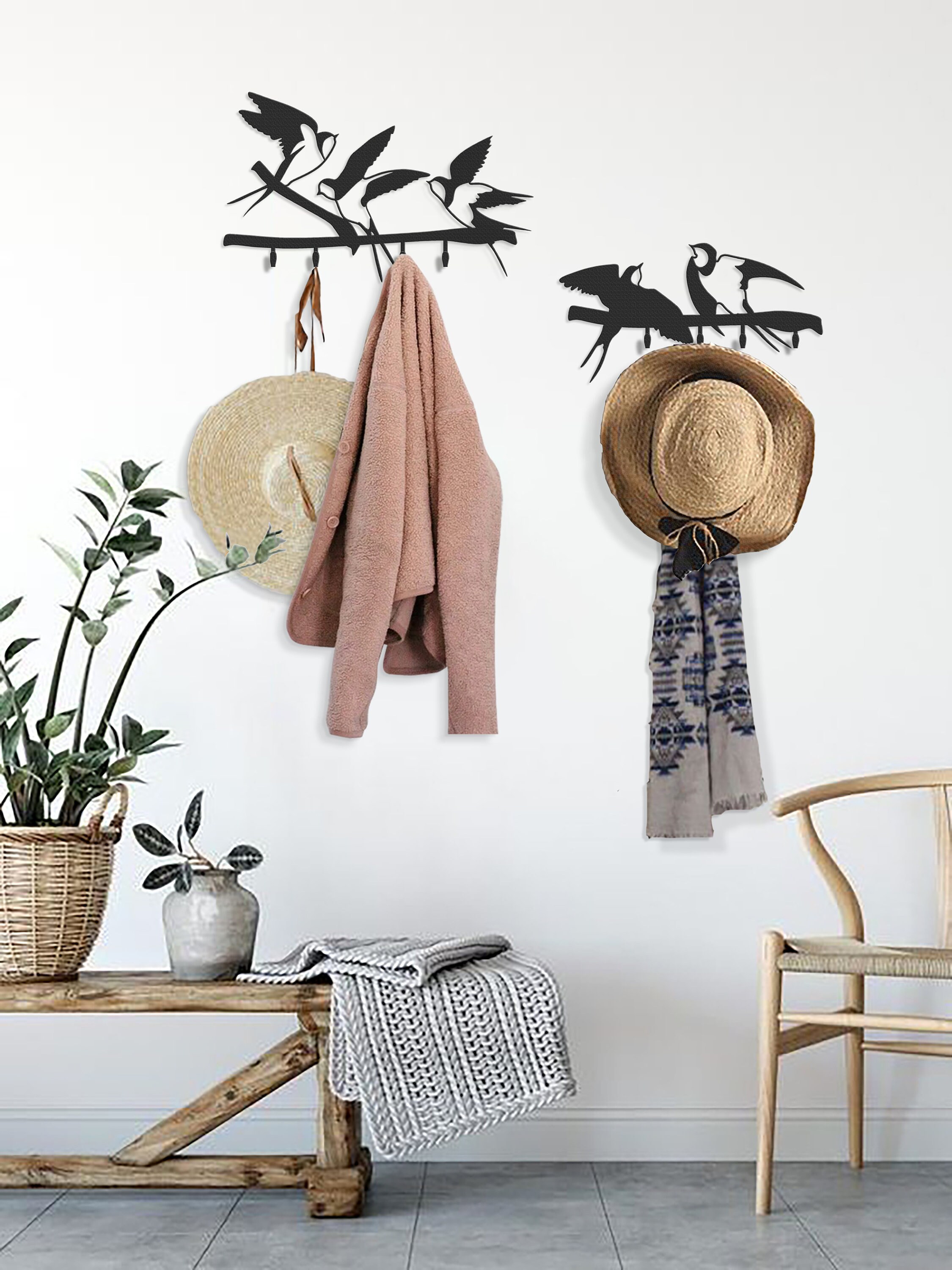 Modern Coat Rack Birds Coat Rack Wall Mouınted Birds Metal Etsy