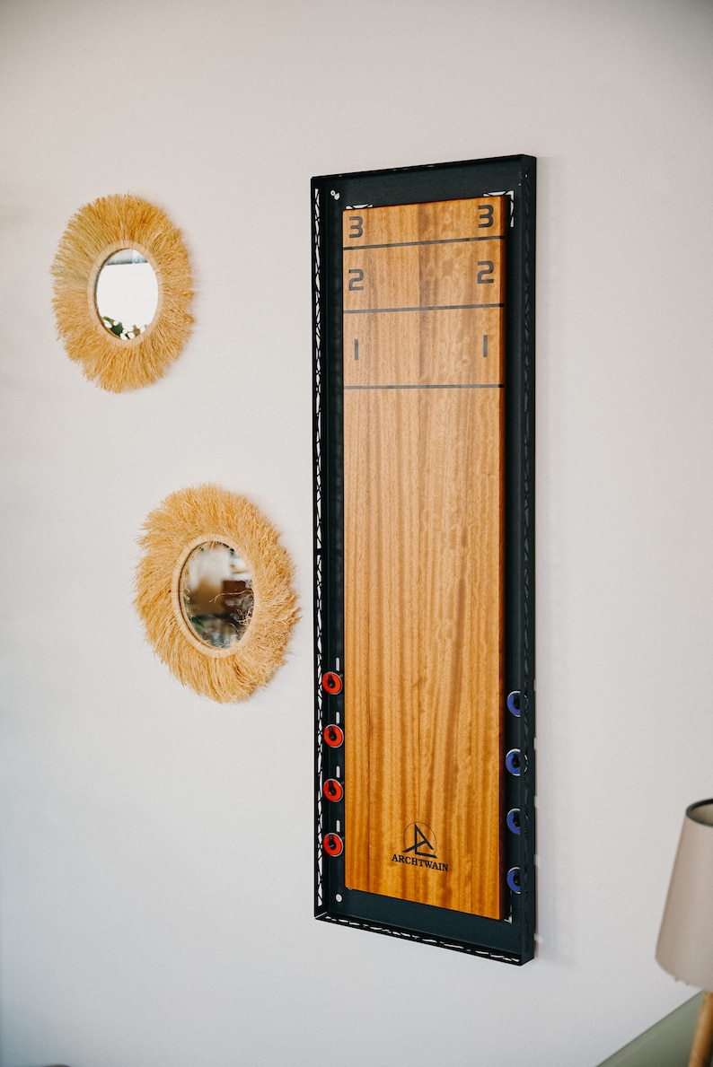 Metal Wall Art Shuffleboard Shuffle Board Table Game Metal Etsy