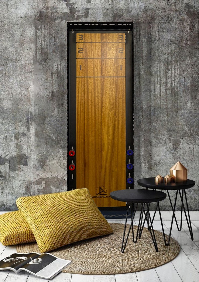 Metal Wall Art Shuffleboard Shuffle Board Table Game Metal Etsy