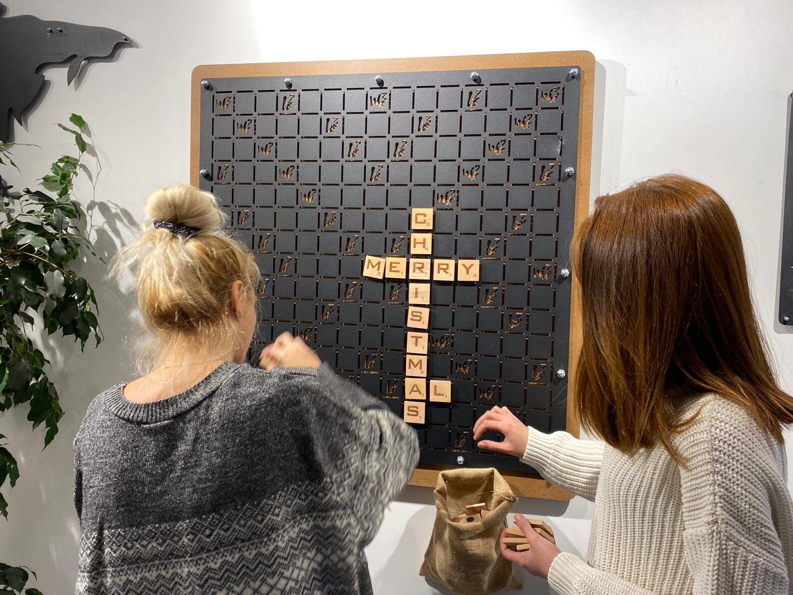 Giant Wall Scrabble Board Life Size Scrabble for Wall Giant Etsy Canada