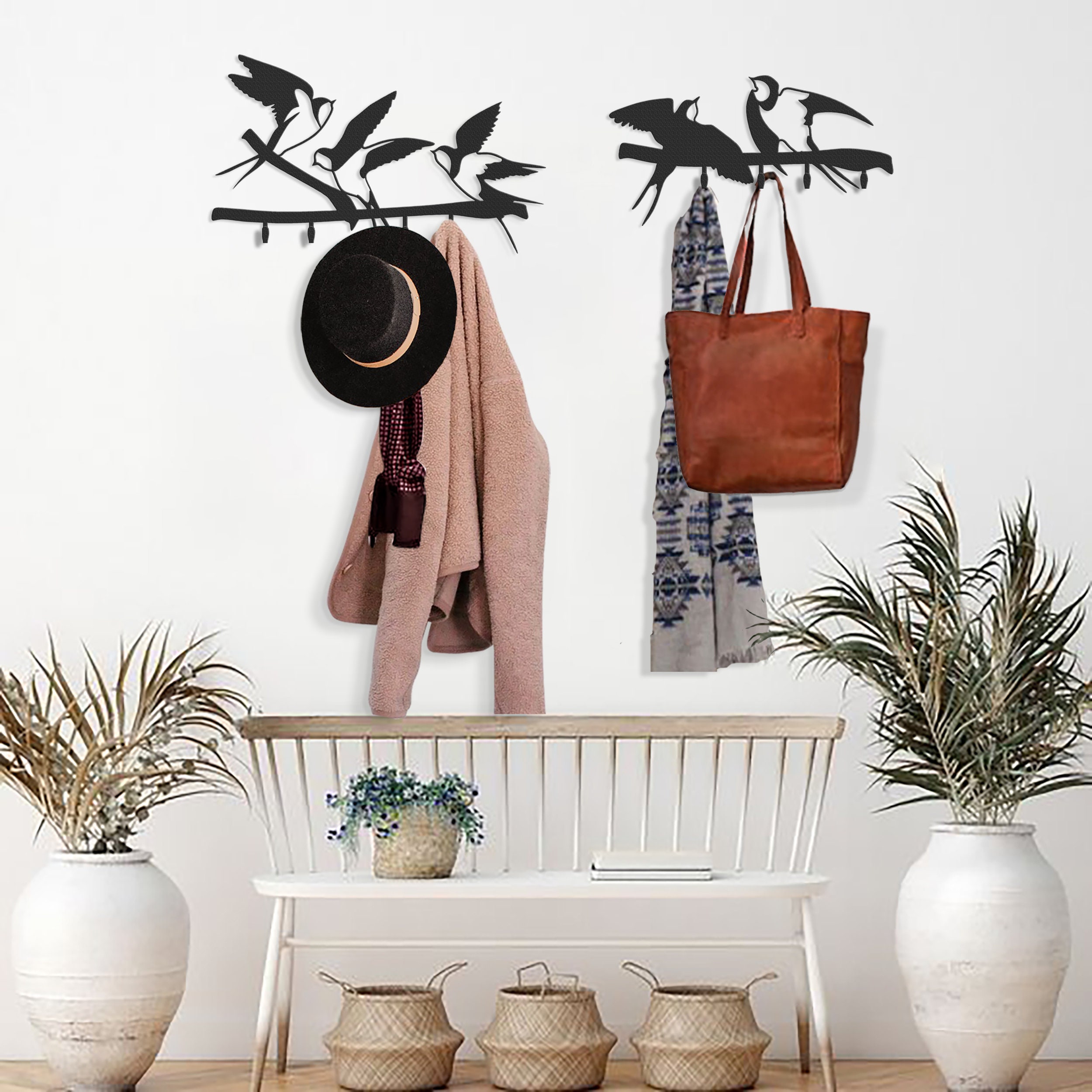 Modern Coat Rack Birds Coat Rack Wall Mouınted Birds Metal Etsy