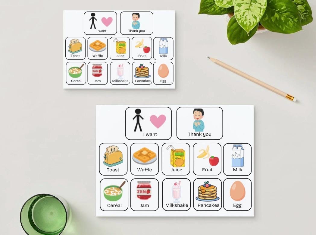 PECS Communication Board: Autism Visual Aid for Nonverbal Children - Etsy