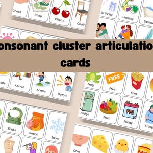 Consonant Cluster Articulation Cards: Speech Therapy Blend Practice (PDF Download)