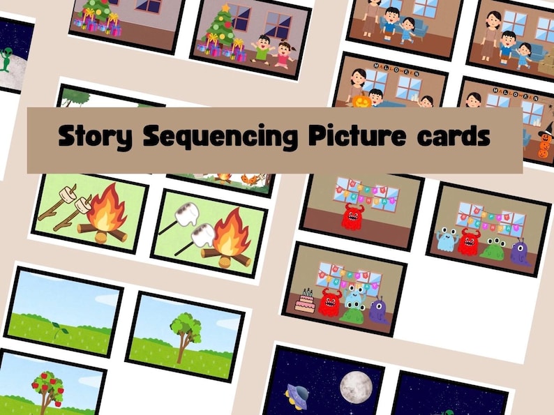 Speech Therapy Story Sequencing Cards: Language Development Activity ...