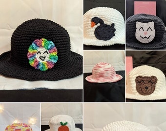 BTS inspired Crochet Bucket Hat; Summer Hat; Sun Hat ; Gift ; Cotton Hat