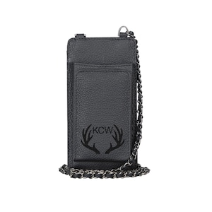 Gravé Mobile Phone Bag Personnalisé Femmes Crossbox Sacs RFID Protection Lady Shoulder Petits sacs à main Portefeuille en cuir véritable Sacs à main