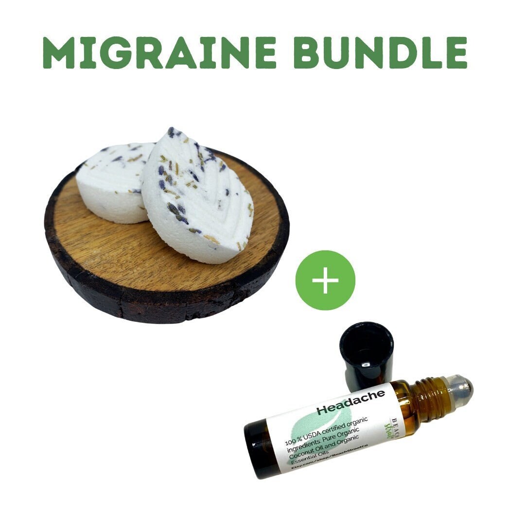 Migraine Bundle, Migraine Shower Steamers & Roller Ball, Headache