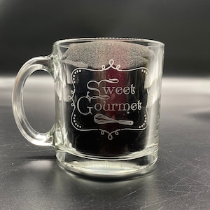 Custom Coffee Mug Personalized Engraved Glass