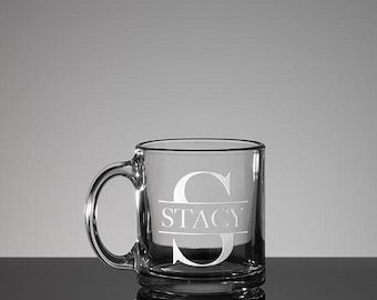 Custom Coffee Mug Personalized Engraved Glass