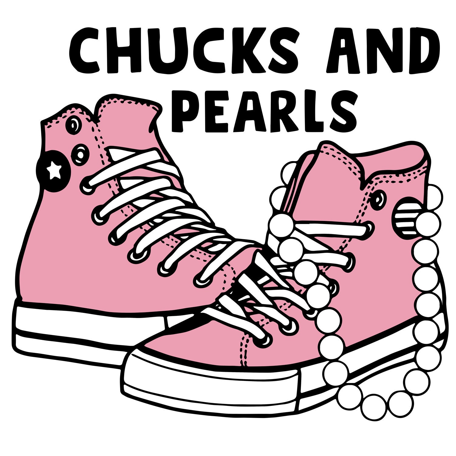 Chucks And Pearls Pink Chucks And Pearls vector Chucks Svg Etsy